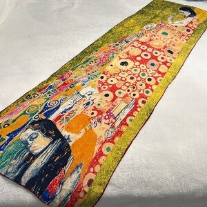 Gustav Klimt Painting Scarf - Abandoned Hope II Long Silk Art Oil Wrap Shawl